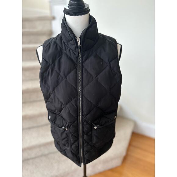 Woolrich Black Quilted Duck Down Fill Zip Up Vest - Picture 1 of 7